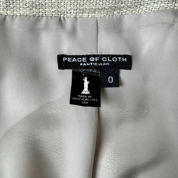 PEACE OF CLOTH Light Cotton Linen Blend 3/4 Sleeve Blazer - Size 0 - Picture 4 of 11
